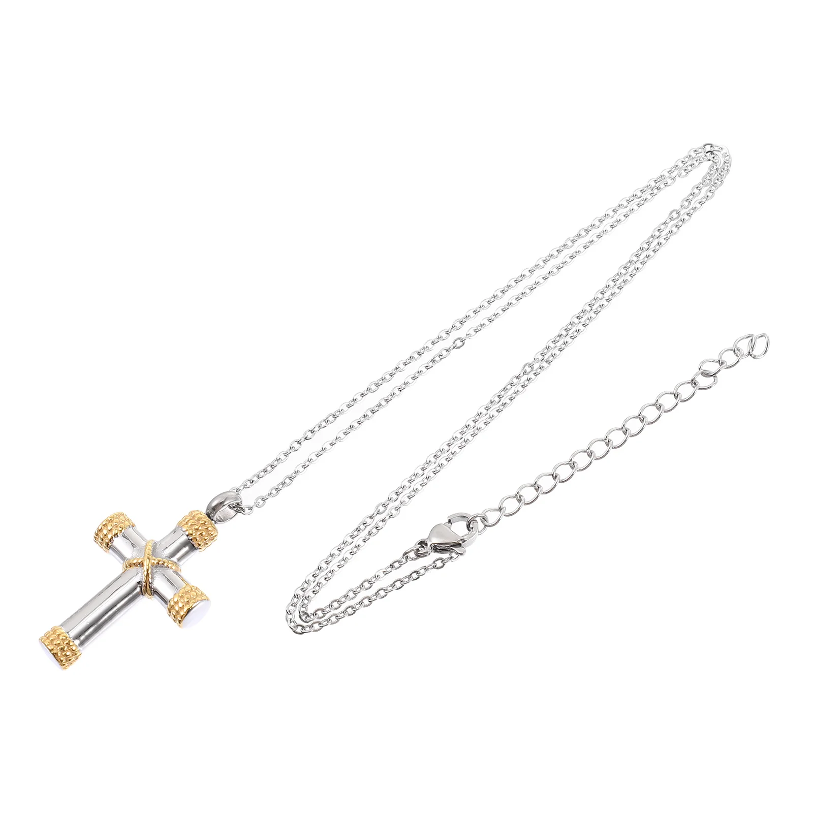 Cross Ash Necklace Titanium Steel Pet Ash Pendant Non-Fading Rust-Proof Cremation Jewelry For Ashes Urn Keepsake Pendant For Men