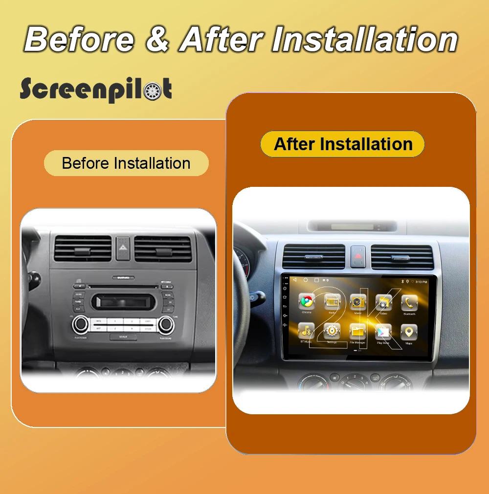 Android 16 Car Radio Stereo For Suzuki Swift 2003 2004 2005 2006-2010 2K QLED Multimidia Player GPS Carplay Android Auto 8 Core