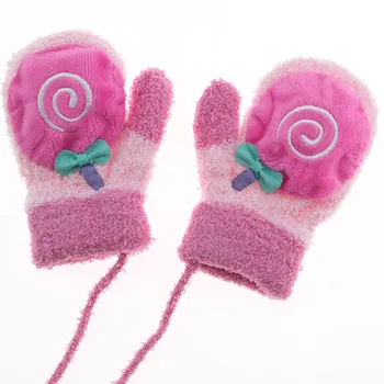 Kinderbaby Winterwanten Handschoenen Jongens Meisjes Schattig Dikker Warm Fleece Baby Pasgeboren Kinderen Vingerloos Speelgoed Binnenkant