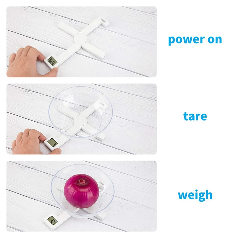 

ABVC 2X Compact Folding Digital Kitchen Scale, Highly Accurate Foldable Food Scale With Easy To Read LCD Display,White
