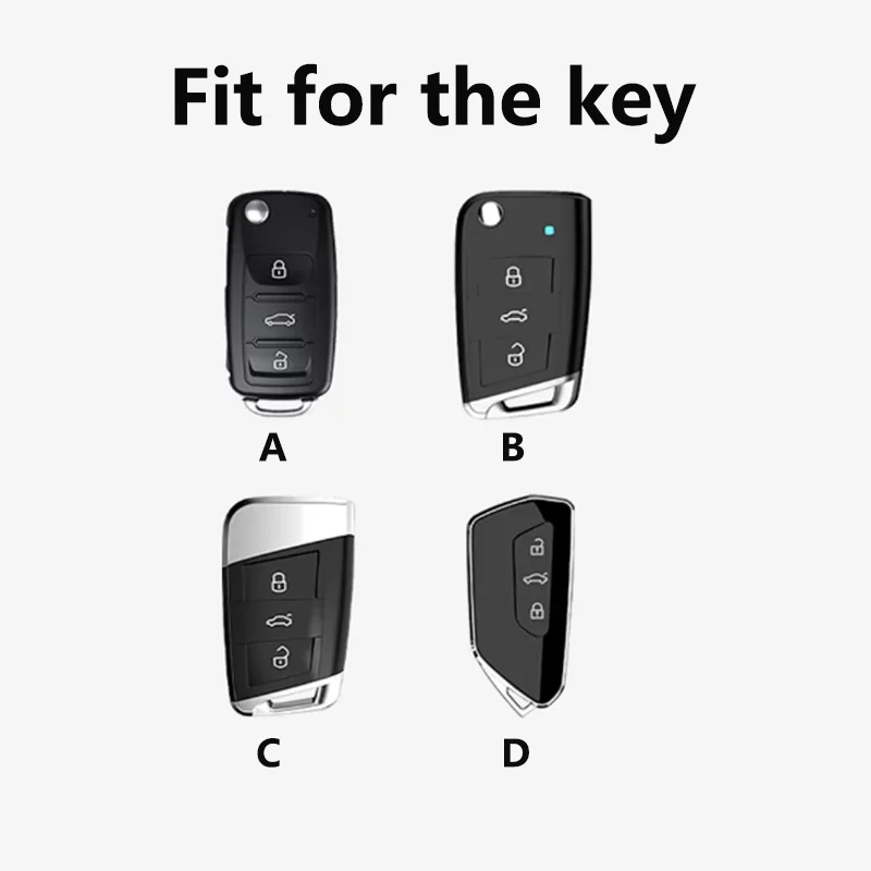 High End Key Case for Vw for Volkswagen for Polo Golf ID.3 T-Roc CC Lamando Tharu T-Cross Bora Lavida Passat Car Key Case Cover