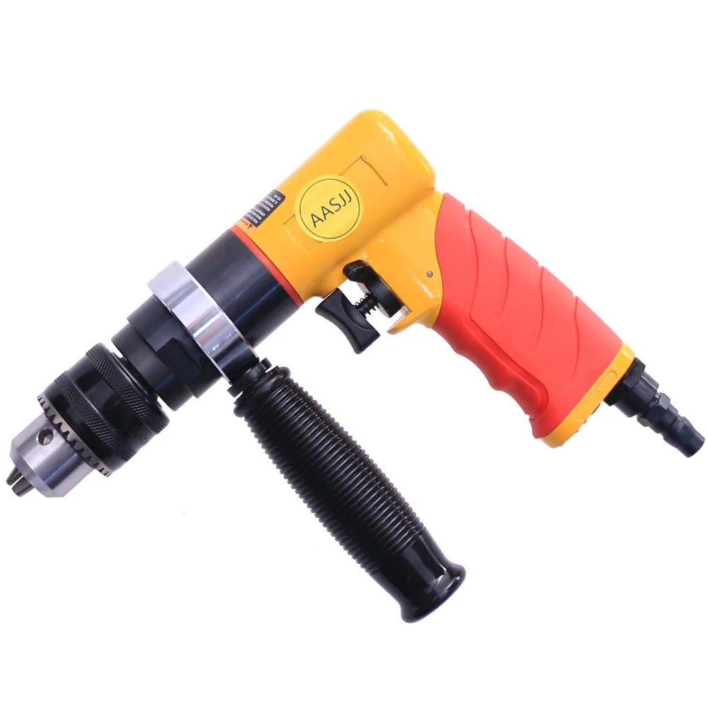 AT-4141  Pneumatic Pistol Drill 3/8 Low Speed Drill Forward & Reverse Air Drill Pneumatic Drill Clamp Capacity 1.5-13mm