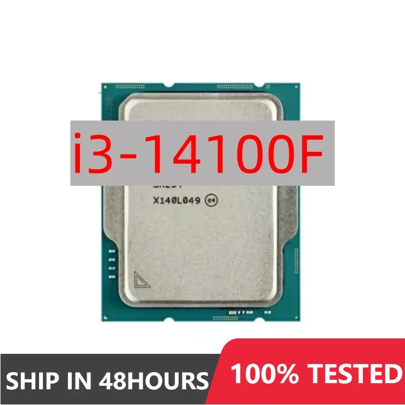 1pcs/5pcs intel Core i3-14100F i3 14100F  CPU processor Perfect test