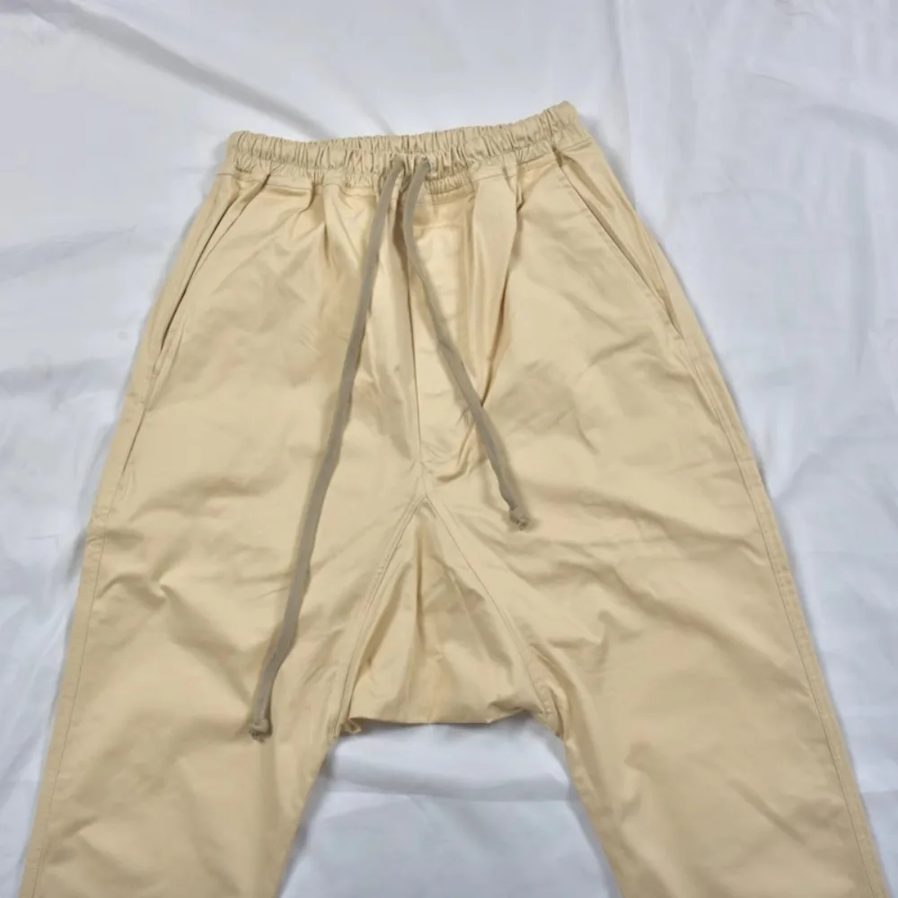 High Street RO Style Men's High Street Early Autumn Fashion Harlan Beige Straight Leg Pants Youth Casual Pants Stretch