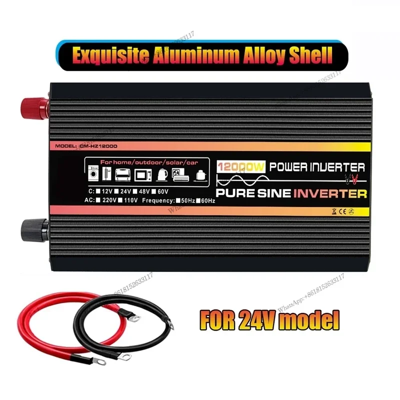 12000 ワット純粋な正弦波パワーインバーター電圧変圧器デジタルディスプレイ車ホーム屋外 DC12V 220V コンバータとコントローラ