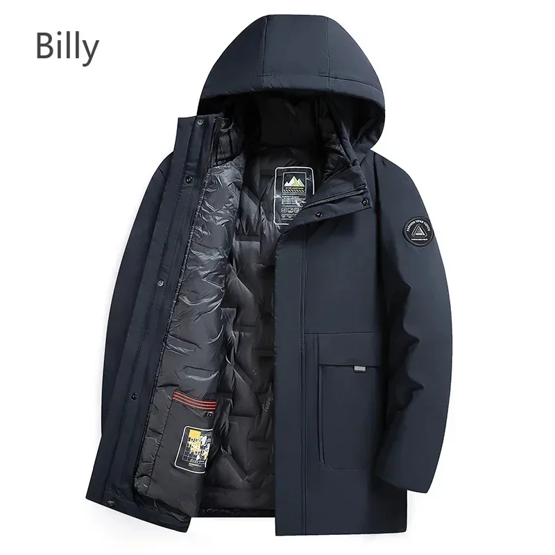 2025 New in Down Coats Hooded Duck Padding Male Winter Brand Jacket for Men Casual Man Sack