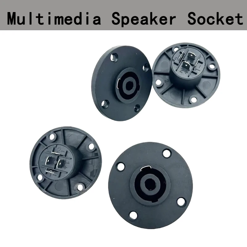 

4/10/20pcs Audio Panel Mount Socket - 4-Pole Speaker Connector with Twist Lock Design