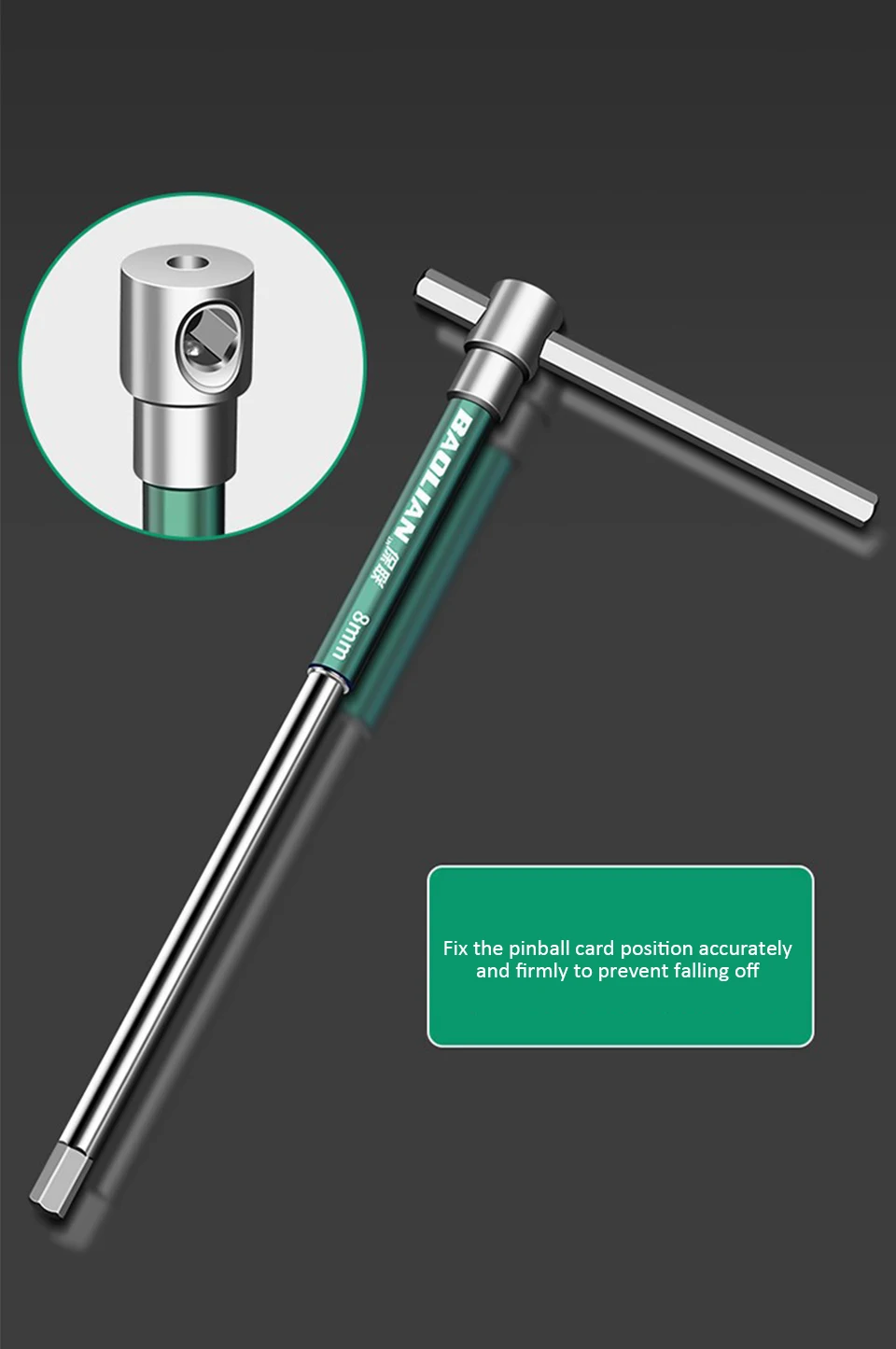 T-Typ-Inbusschlüssel T/L 2/2,5/3/3,5/4/4,5/5/6/8/10 mm Torx-Schraubendreher Schraubenschlüssel T-förmiges Handwerkzeug Erweiterter Innensechskantschlüssel – Detail 7