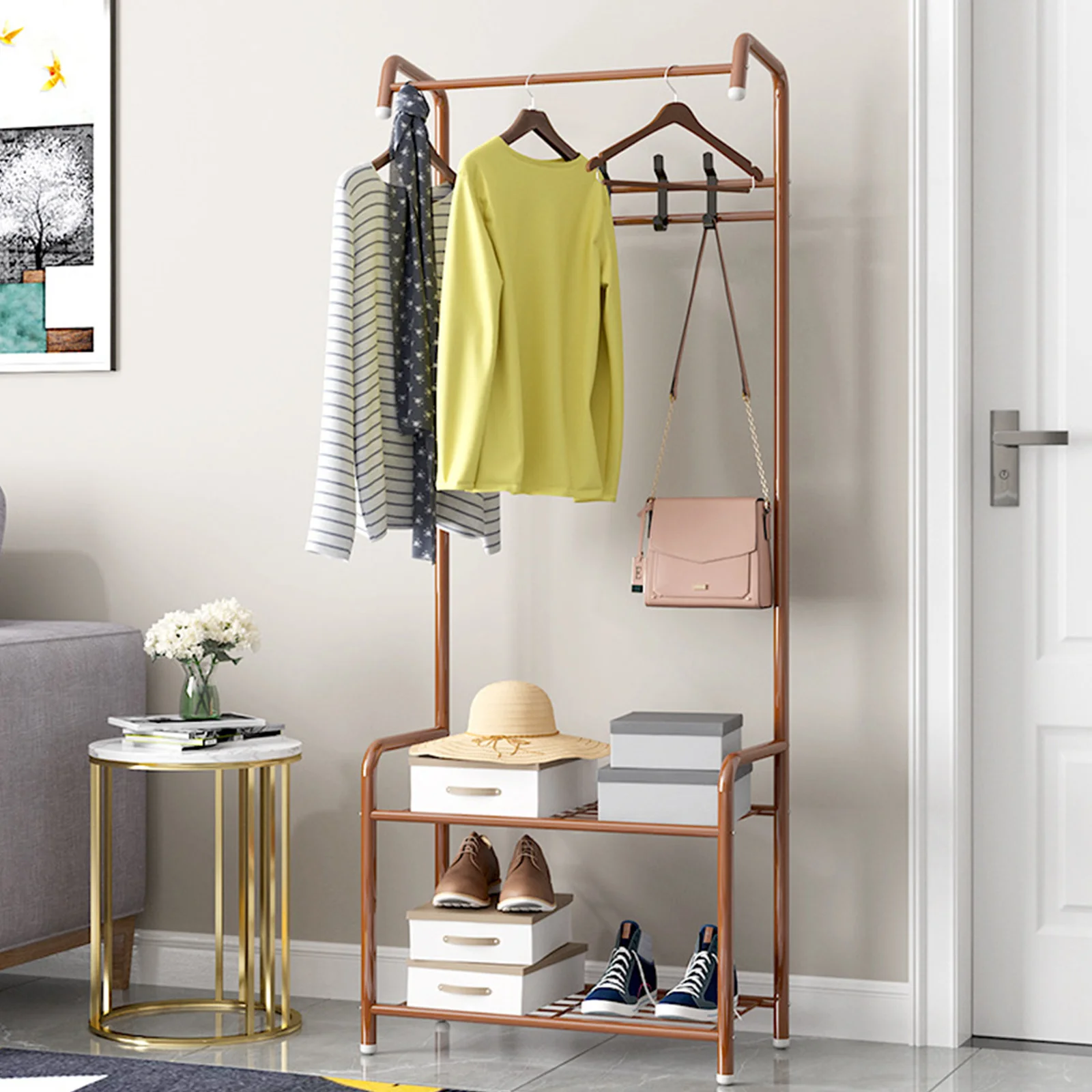 Appendiabiti in metallo, appendiabiti, panca da ingresso con ganci, adatti per camere da letto,