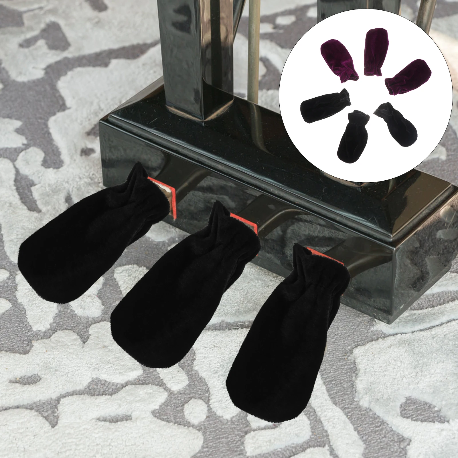 

Piano Pedal Cover Non Slip Foot Pad Rest Covers Dust Felt Floor Protectors Shield