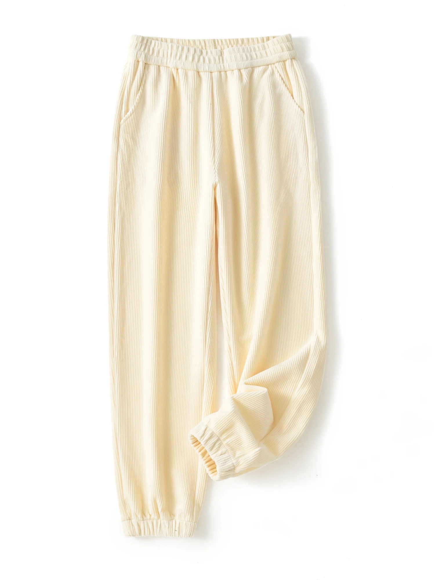 

Женские брюки с высокой талией на флисовой подкладке, прямые повседневные брюки, зимние вельветовые брюки с эффектом похудения, удобные, свободного кроя