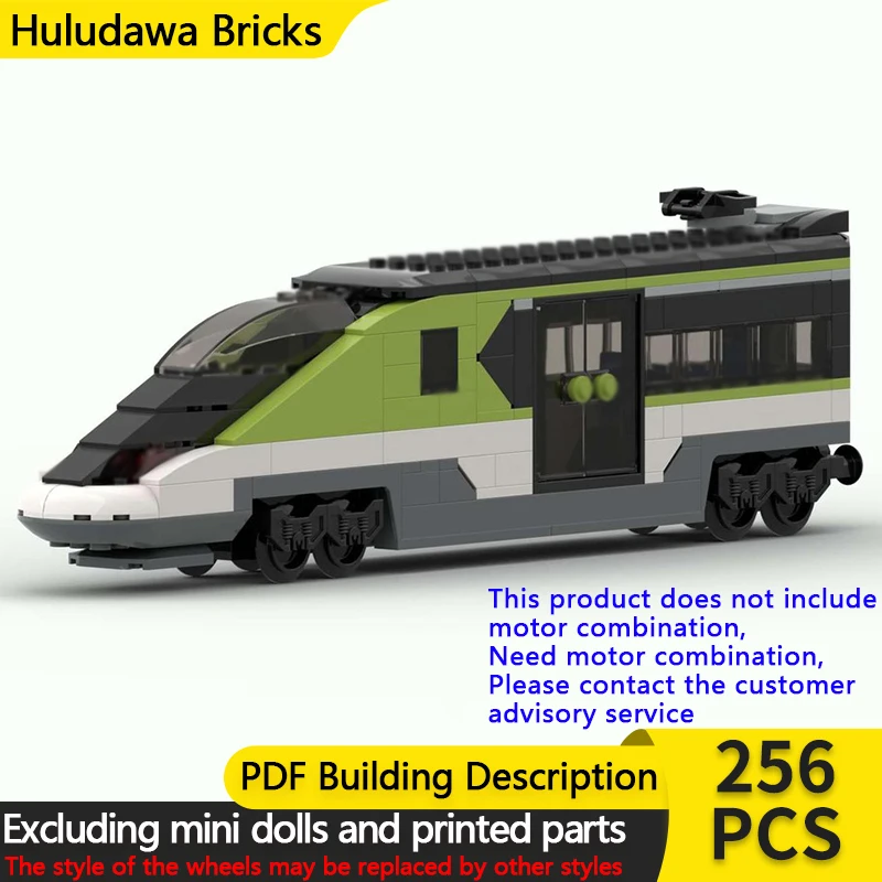 

Модель городской автомобиль MOC, строительные кирпичи, экспресс-электрический пассажирский поезд, модульная технология, подарки, праздник, сборка, детские игрушки, костюм