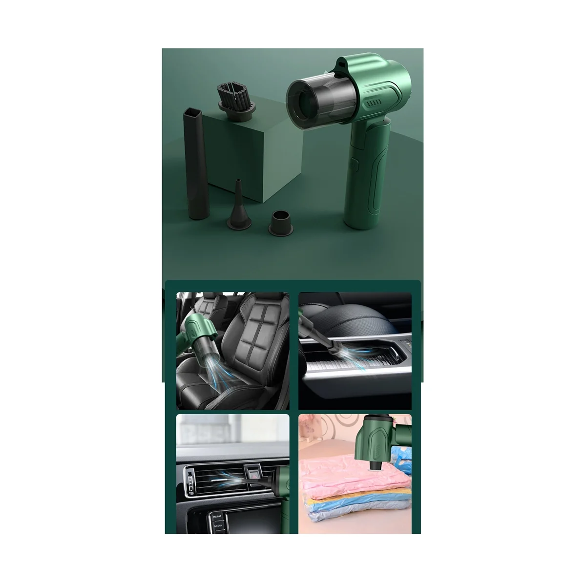 Mini aspirateur de voiture sans fil, 3 en 1, aste, pour la maison et la voiture, pour les touristes