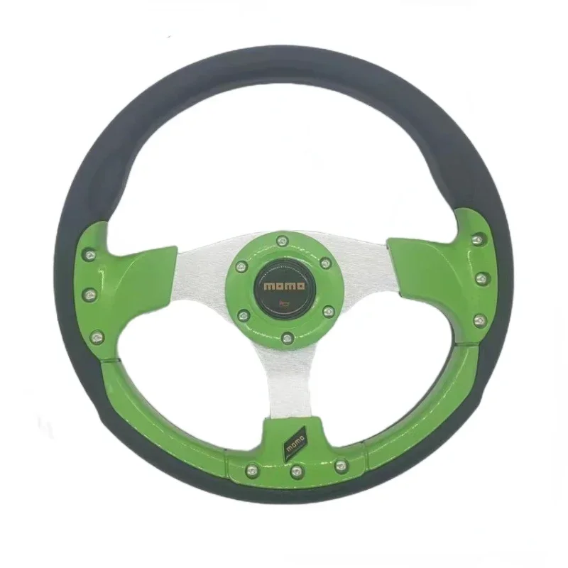 Racing Steering Wheel, 320MM Universal Car Steering Wheel Carbon Fiber Style Racing Drift with Horn Button