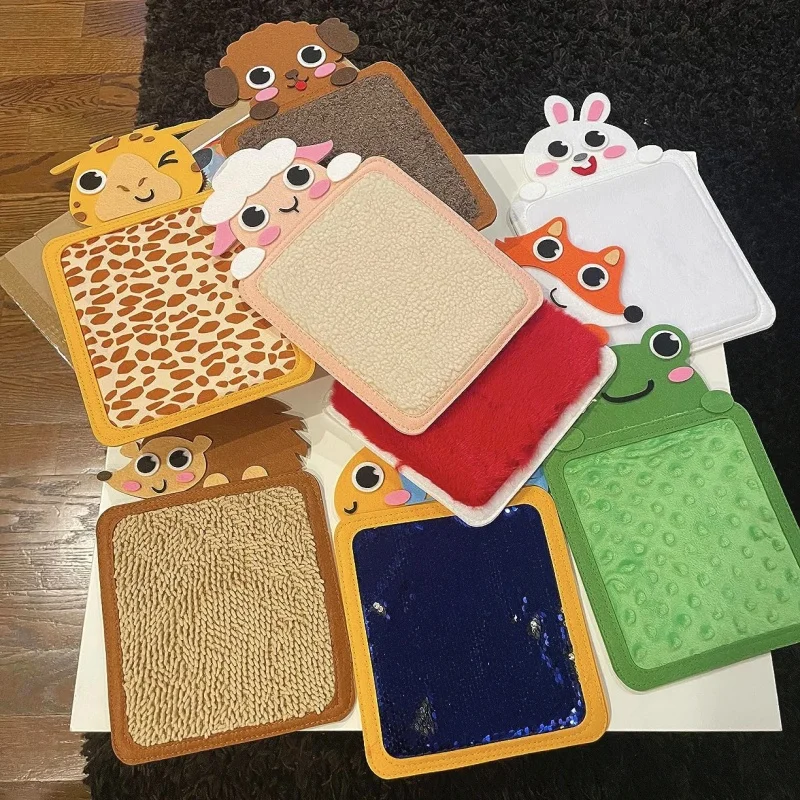 Felt Sensory Mats for Autistic Children Cartoon Animal Cognition Tiles Textured Pads Developmental Preschool Education Toys