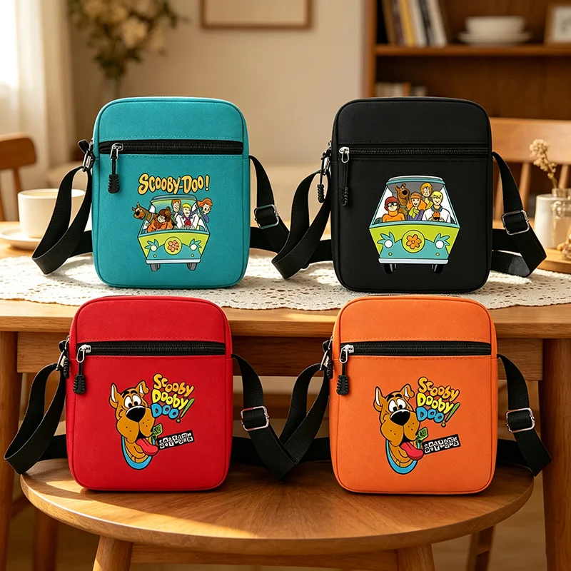 Bolsa de Telefone Móvel Disney Scoos com Estampa de Cão, Mini Bolsa de Nylon Scooby-Doos, Carteira Mensageira para Dinheiro e Moedas, Bolsa de Ombro