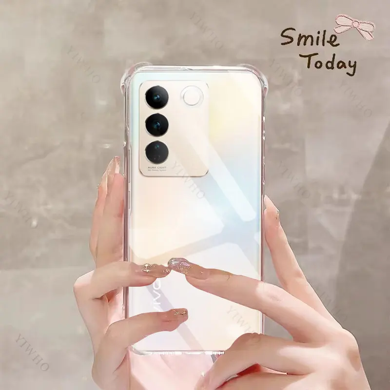 Clear Phone Case for Vivo V27 V27e ProTPU Transparent Case for Vivo V 27 E V27 27e V27pro Shockproof Anti-scratch Bumper Covers