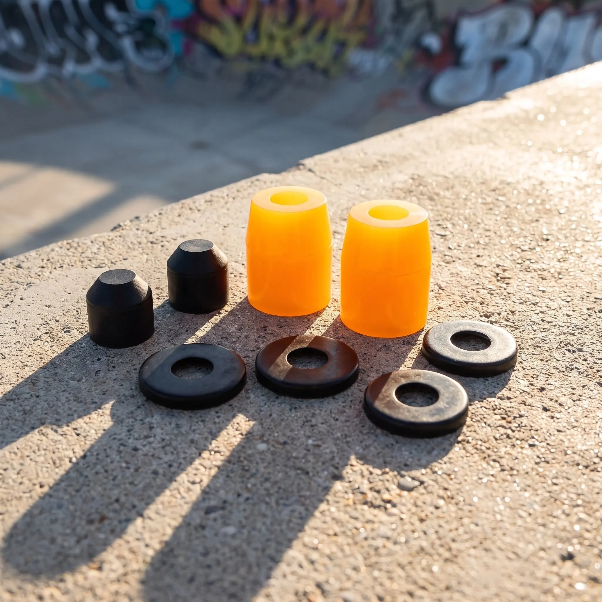 1Set Longboard Bridge Pads PU Skateboard Riser Shock Absorber for Double Concave Fishboard Smooth Stable Commuting Vibration