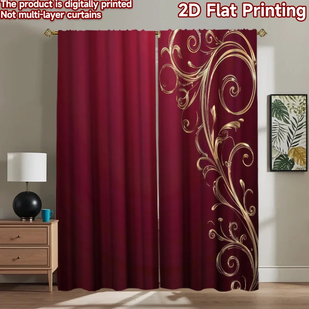 1 Stück 2D Flacher Fotohintergrund Partyhintergrund Goldene Blumendesigns 100% Polyester Partydekoration Geeignet für