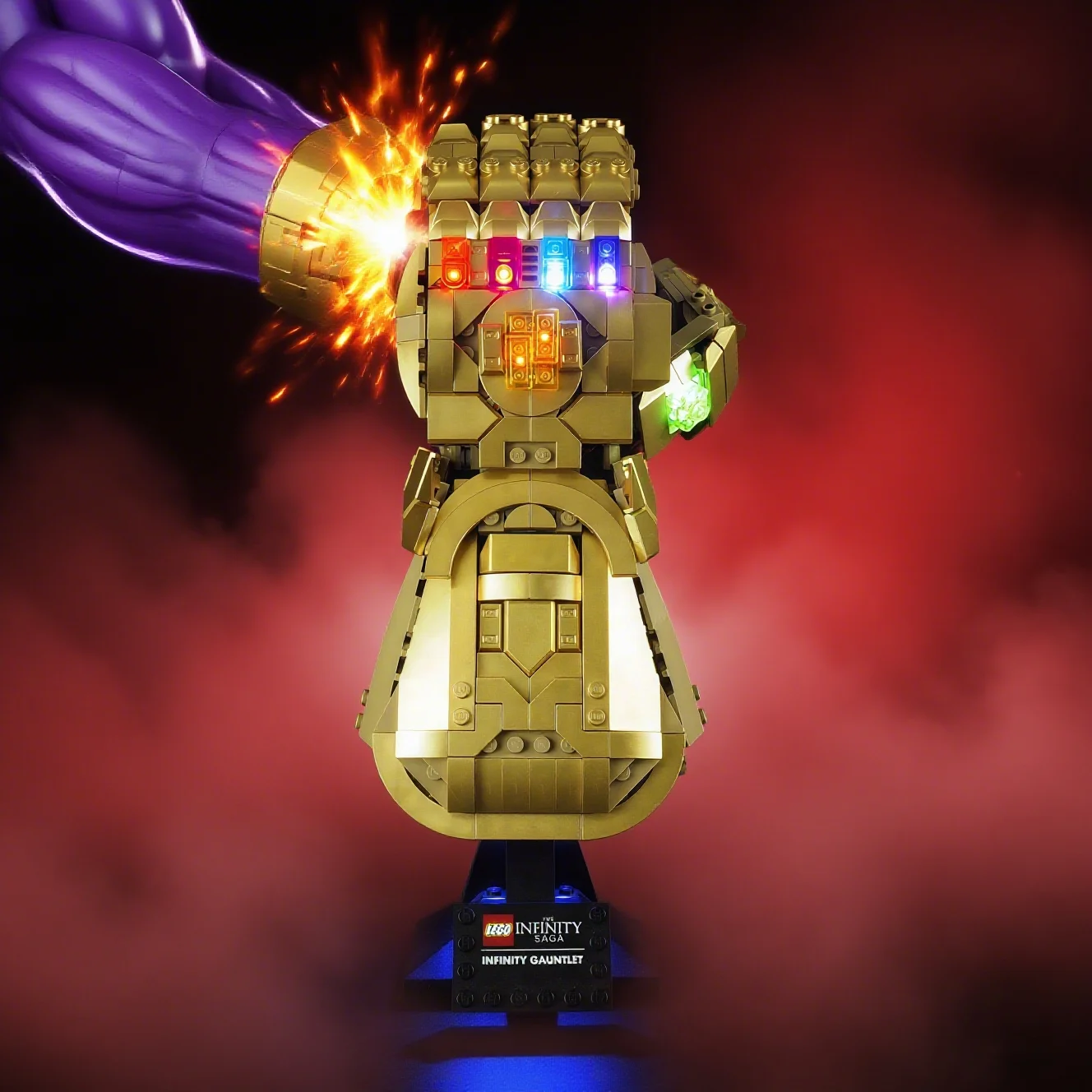 (Not Include Lego Building Blocks) 5V LED Light for 76191 Marvel Infinity Gauntlet Decorative Lamp With Battery Box