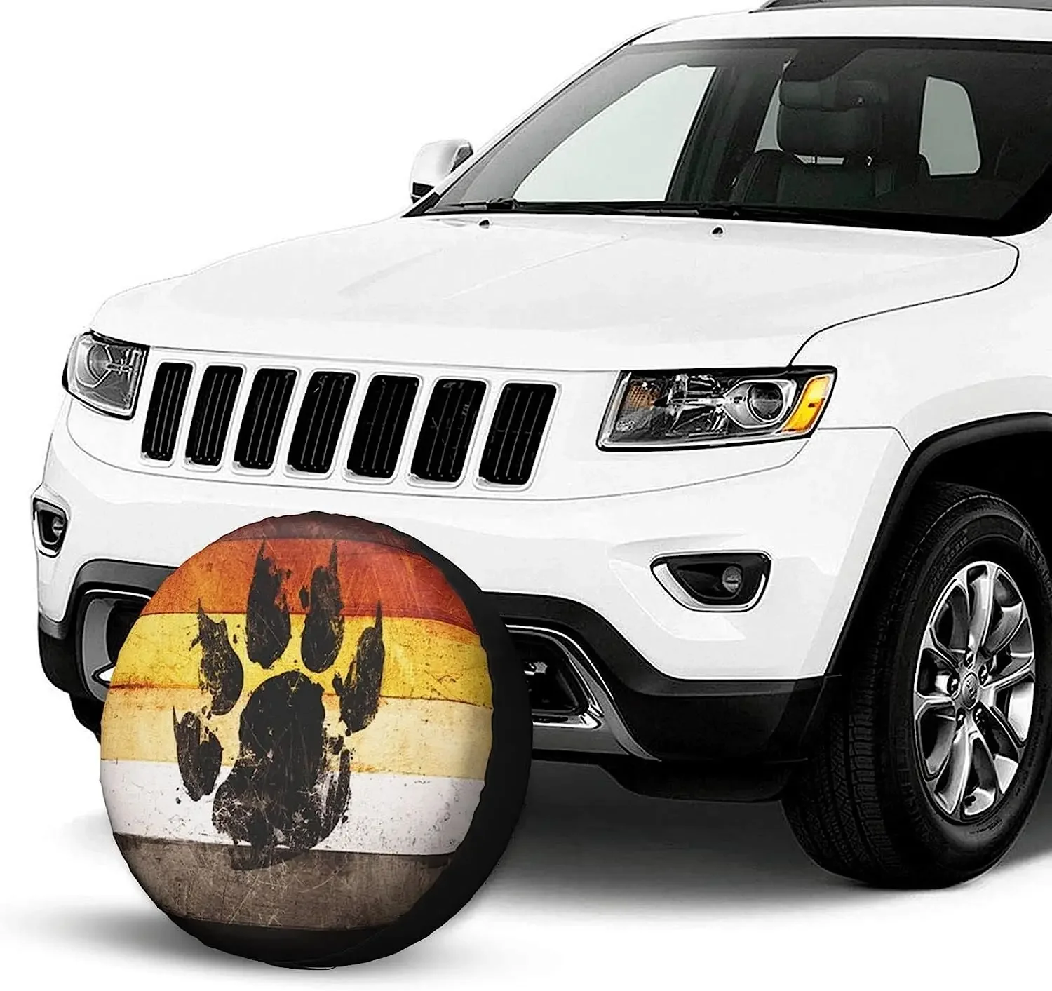 Capa de pneu sobressalente de pata de urso, universal, à prova de intempéries, à prova de poeira, adequada para reboques rv, motorhomes, suv, viagem, acampamento