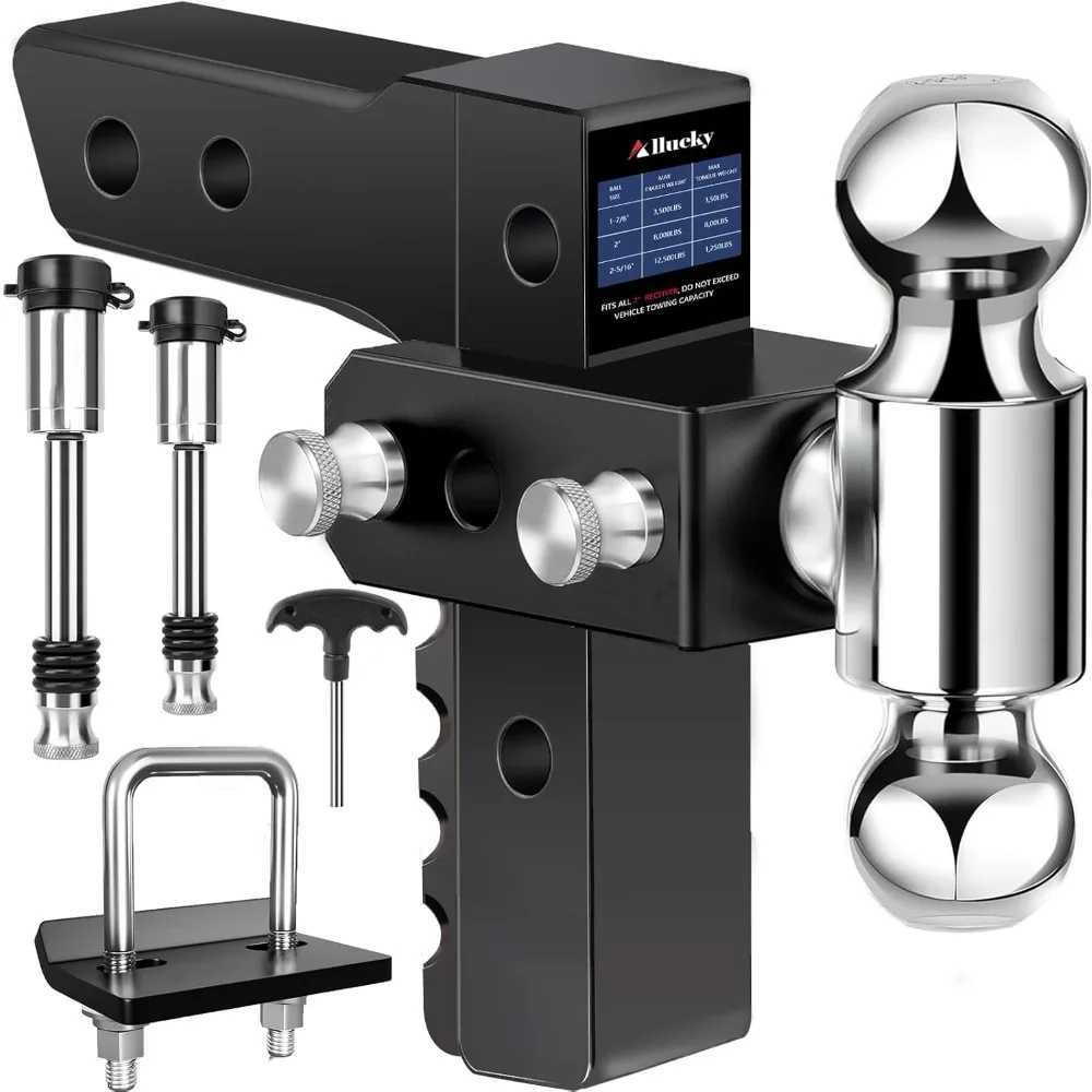 

Heavy-Duty 2-Inch Receiver Towing Hitch with 12,500 LB Load Capacity for Trucks