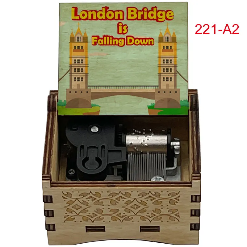Classic Folk Songs《London Bridge》Climax 14-seconds Adapted 18-Tone Music Box Office Desk Decoration Ornaments Holiday Party Gift