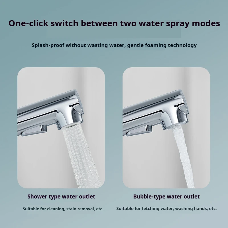 Diiib Pullout Kitchen Faucet Rotatable Hot and Cold Water Hand Washing Multifunctional Retractable Bathroom Sink Faucet