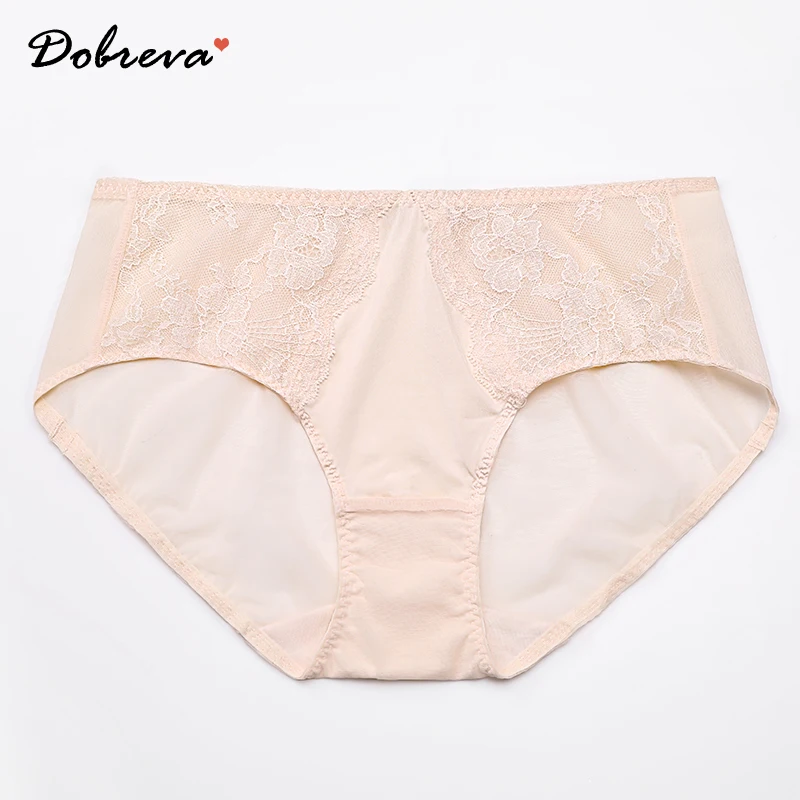 

DOBREVA Women's Sexy Floral Lace PantiesTransparent Hipster Underwear Breathable Sheer Bikini Briefs