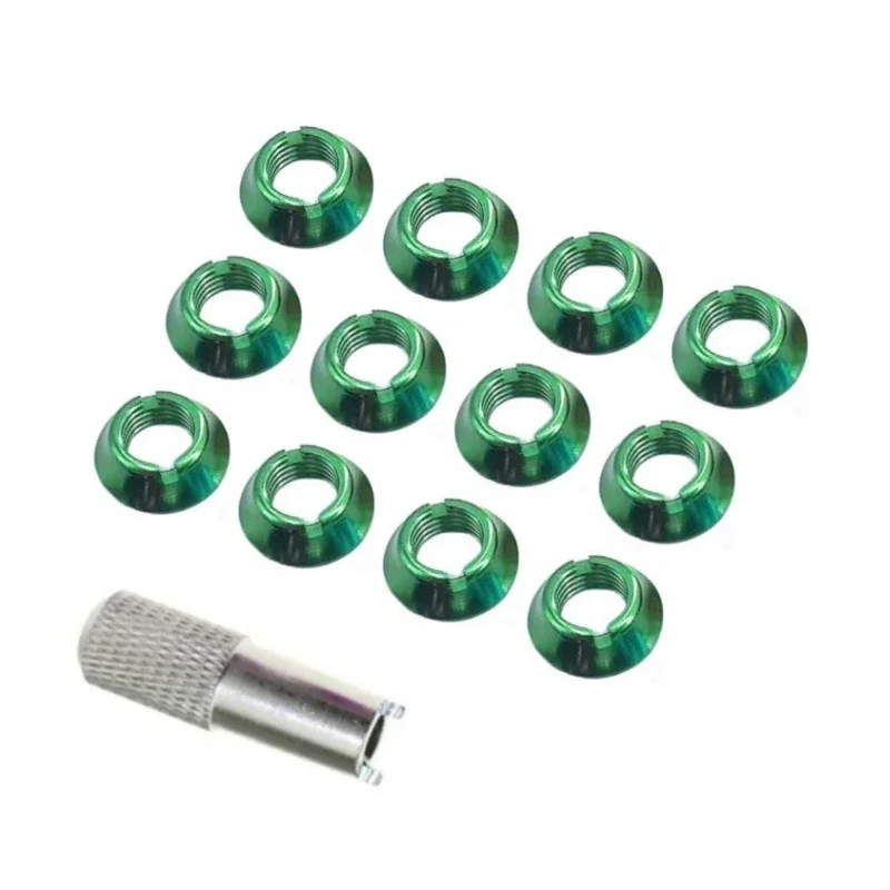 12pcs Radio Control Aluminum alloy Multicolour Switch Nut with Wrench For RC RadioLink Futaba JR Frsky Parts - Image 3