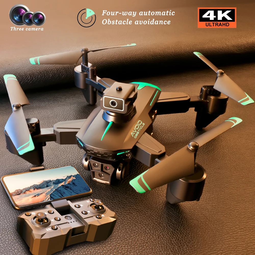 KY605s Drone with Camera 4K Professional Aerial Photography Three Cameras Dron Optical Flow Folding Obstacle Avoidance Drone