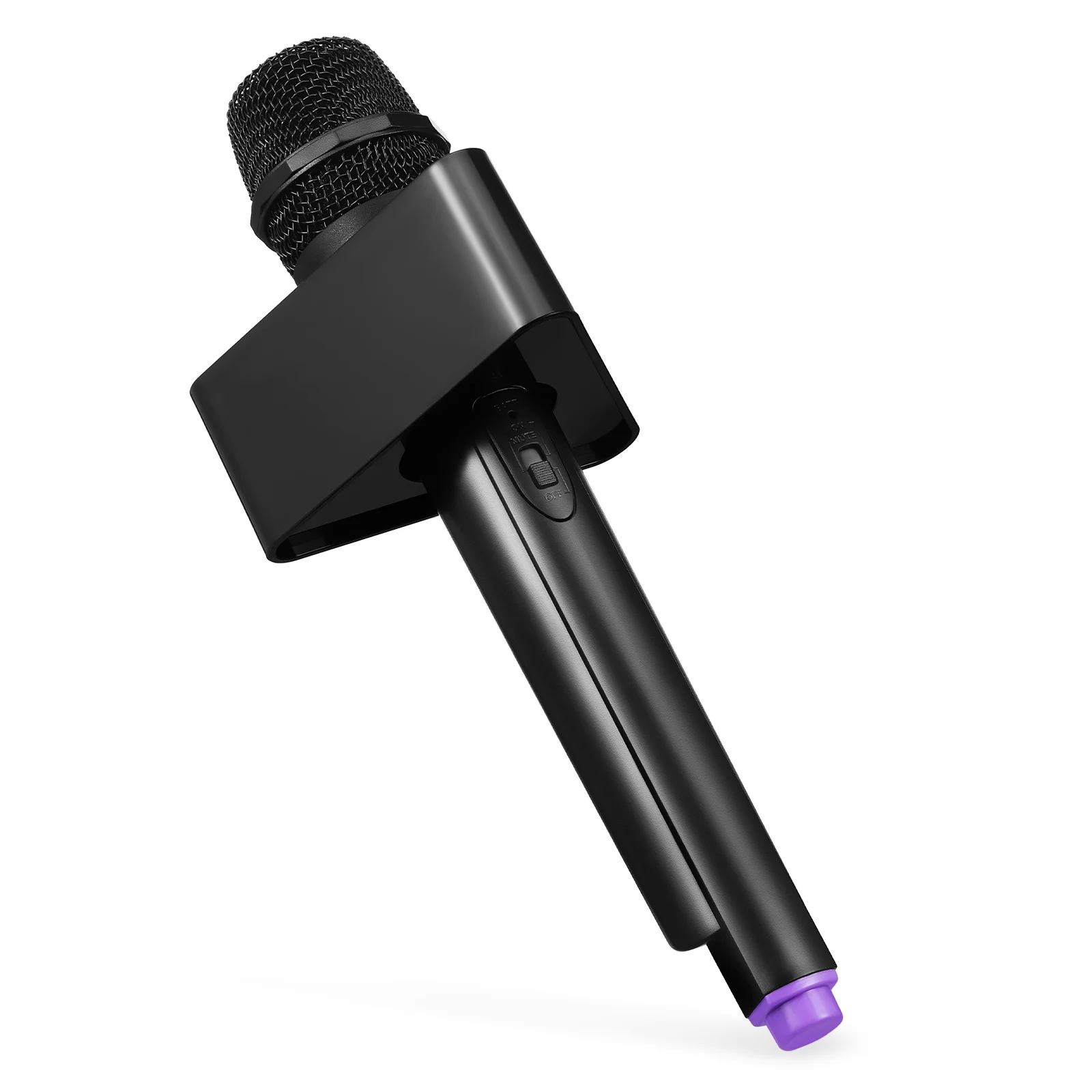 

Children's Toy Fake Microphone Purple Small Square Logo Black Simulated Simulation Wireless Prop Plastic Model Baby Plaything