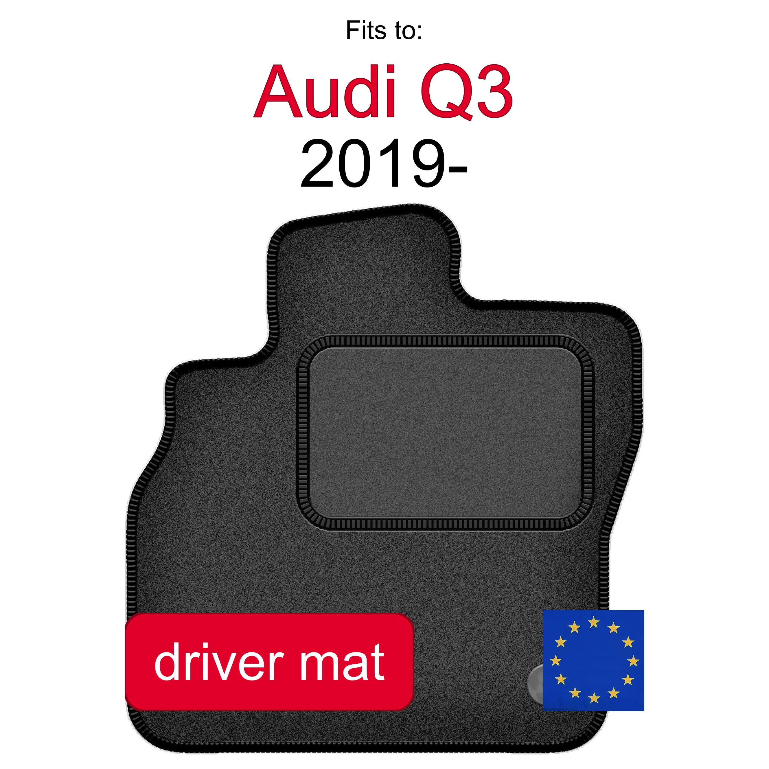 Tappetino in velluto per Audi Q3 Sportback (2019-) colore grafite (1 pz)