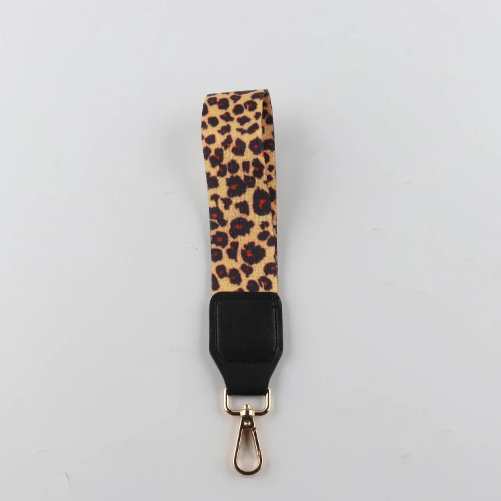 Cinta De Pulso Estampada De Leopardo Com Poliéster De Transferência De Calor, Alargamento Da Corda De Suspensão, Cartão De Certificado, Novo