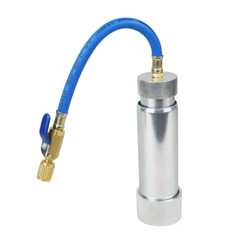 Hand Turn AC Oil Dye Injector For R-134A Refrigerant 1/4Inch SAE,With Ball Valve Switch