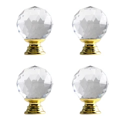 Crystal Knob for Furniture Cabinet Kitchen Handles Drawer Knobs, Dresser Handle, Cupboard Pulls