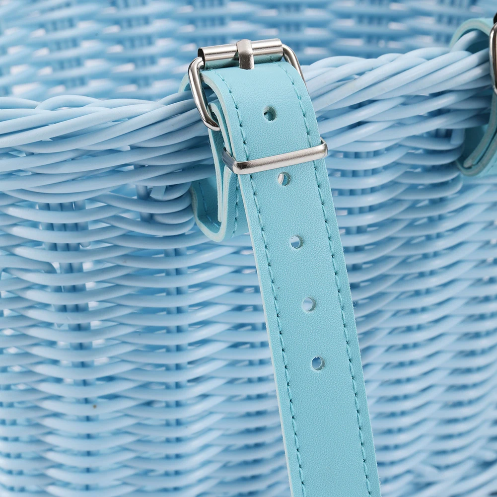 

Rattan Bike Basket Multifunction Front Handlebar Bicycle Basket Waterproof Hand Woven Bike Basket Vintage for Kids Children Bike