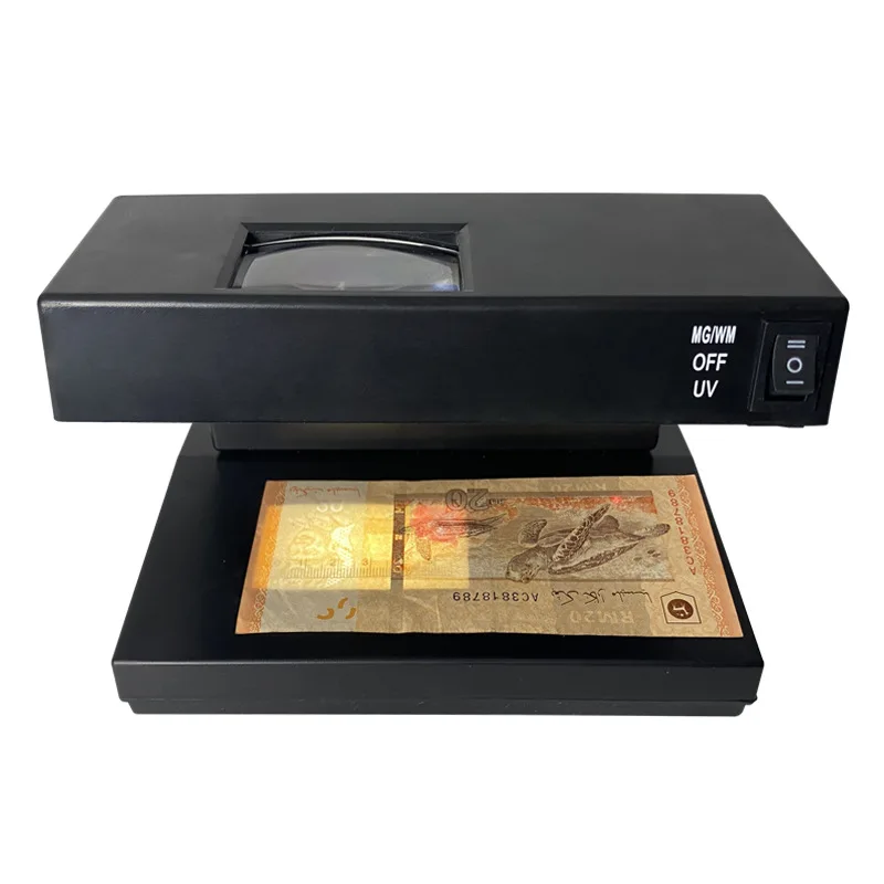المحمولة الأشعة فوق البنفسجية الأرجواني وهمية فاتورة المال الكاشف الأوراق النقدية العملة النقدية سطح المكتب الأشعة فوق البنفسجية ضوء المكبر مدقق