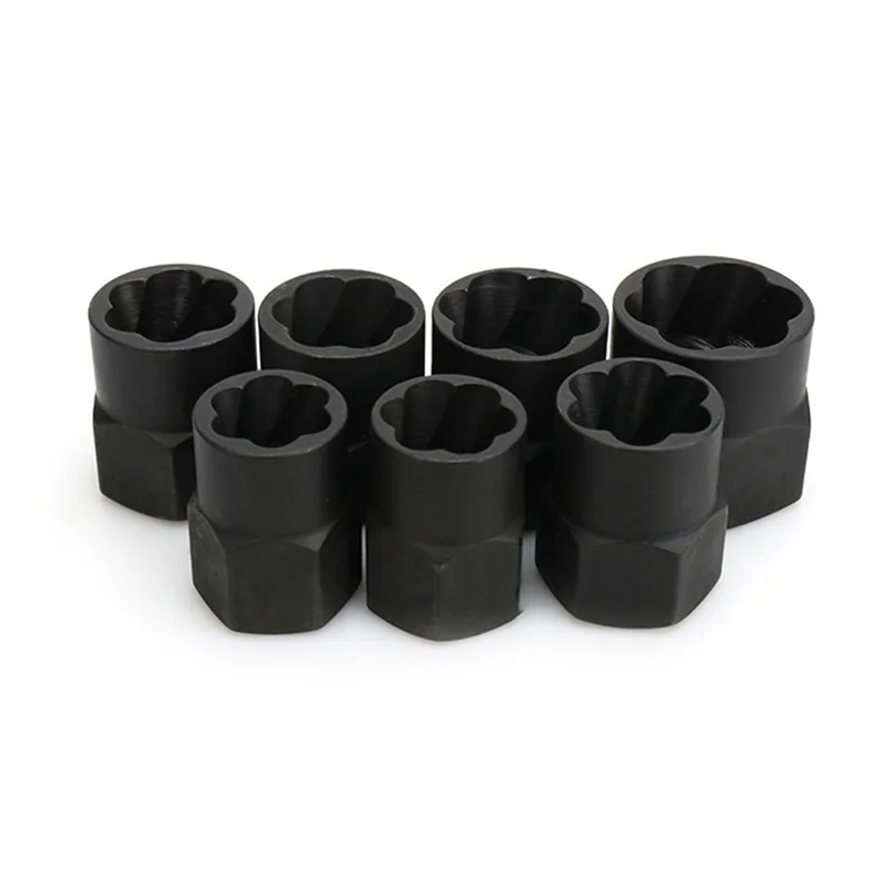 

H-W 13PCS Screw Remover Socket Hexagon Screw Tool Broken Nut Bolt Extractor Chrome-Molybdenum Steel