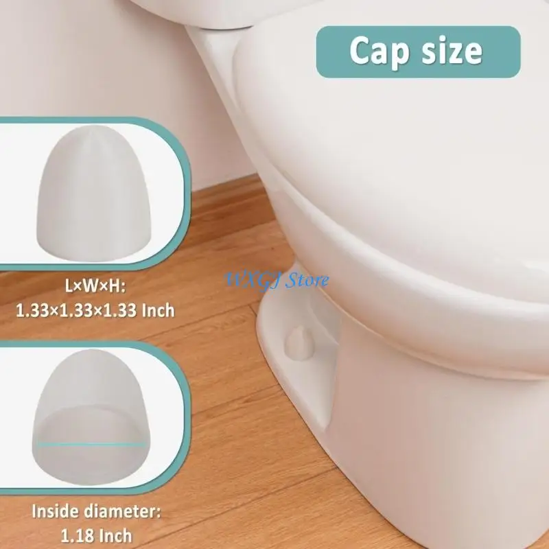 37JE 4pcs Luminous Toilet Bolt Covers for Night Visibility and Concealment Enhancing Safety in RVs and Campers Quick Install
