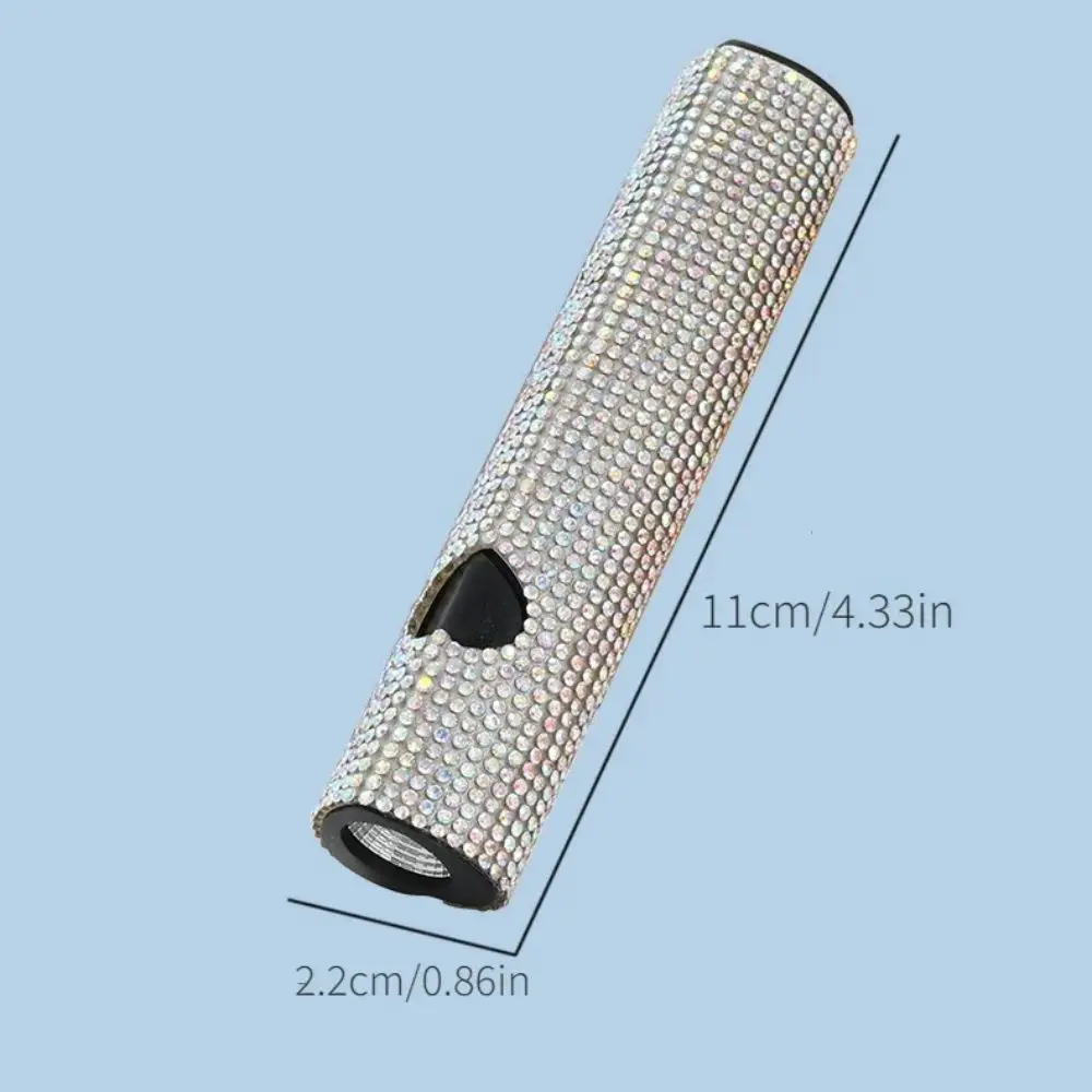 Luxury USB Nail Dryer Machine Shiny Hand-held UV LED Nail Lamp Rhinestones Efficient Curing Mini Flashlight Pen False Nail