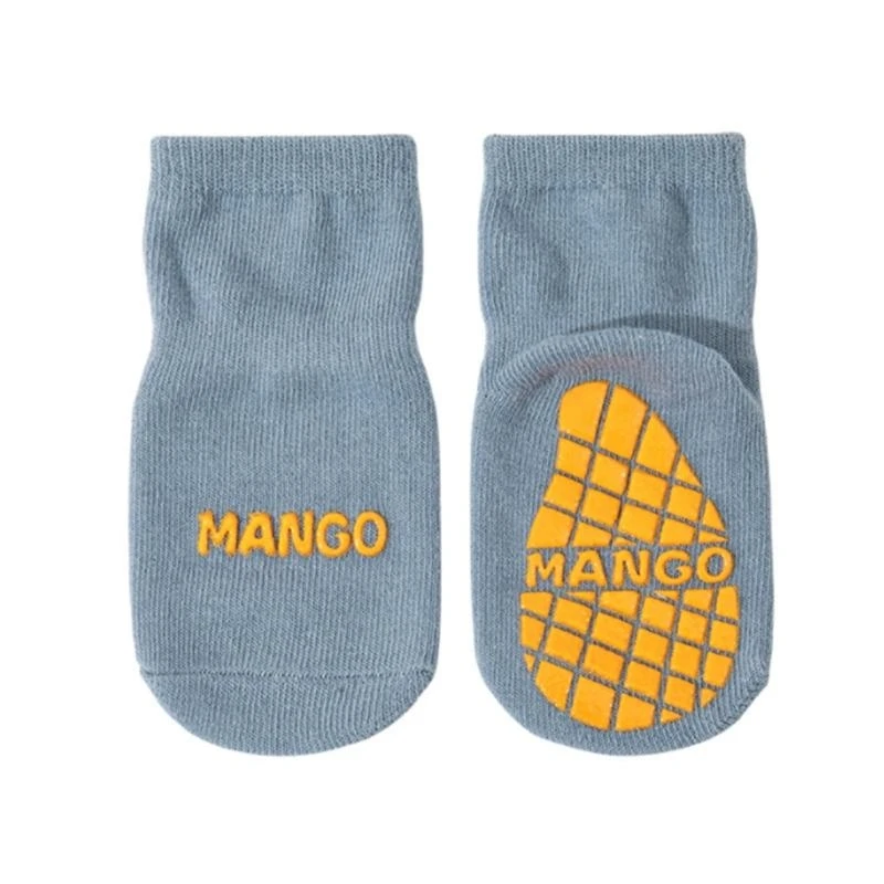 R6FD Kids Baby Anti-Slip Floor Ankle Socks with Silicone Grips Cartoon Fruit Pattern Toddler Infant Cotton Hosiery