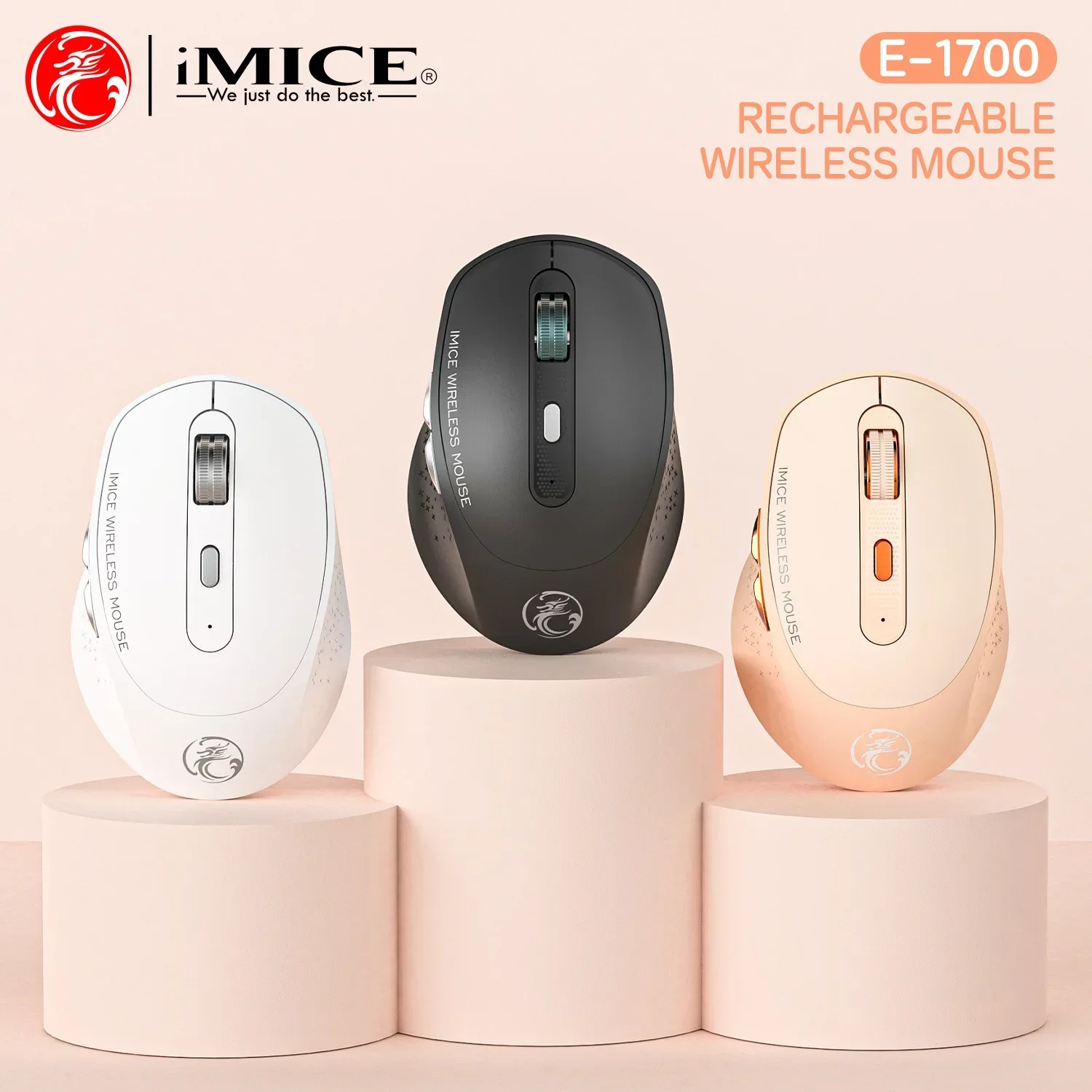 Imice Wireless Bluetooth Mouse Rechargeable Computer Mice Wireless Gaming Mouse Mute Notebook Tablet Laptop Pc Office Mouse