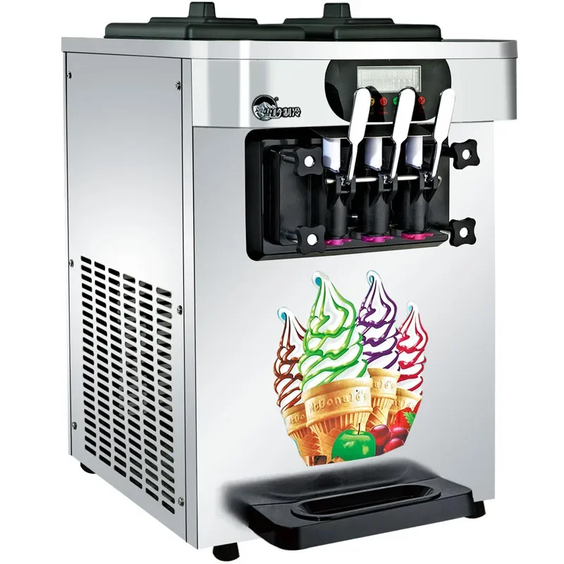 XQ-18X 3 Flavors Ice Cream Maker 18-22L/H  Hot Sale Gelato Table Top Mini Soft Ice Cream Milkshake Vending Machine