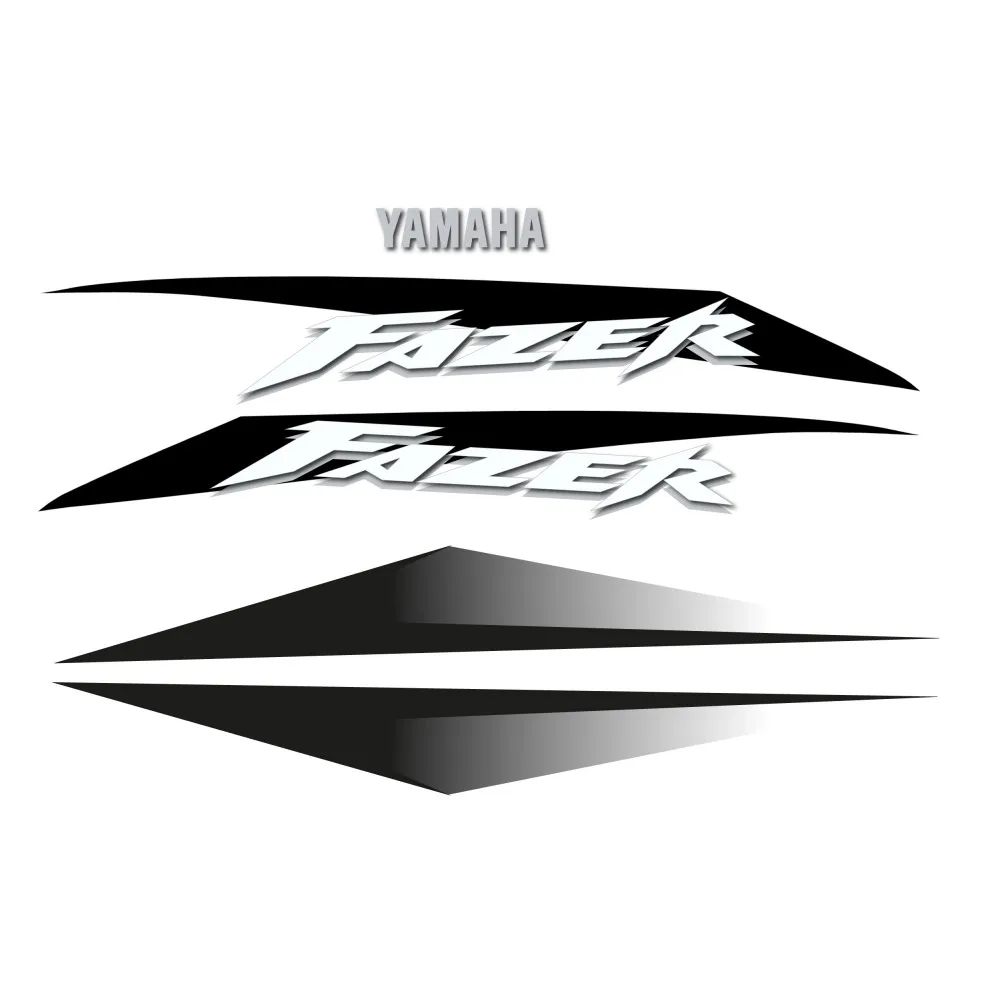 Road Motorbike compatible sticker kit Silver Yamaha FZS 600 FAZER 02 03