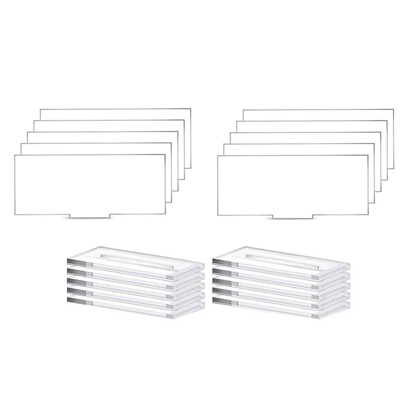 

10 Pcs Acrylic Place Card Stands Clear Table Display Holder With Card Slot For Wedding