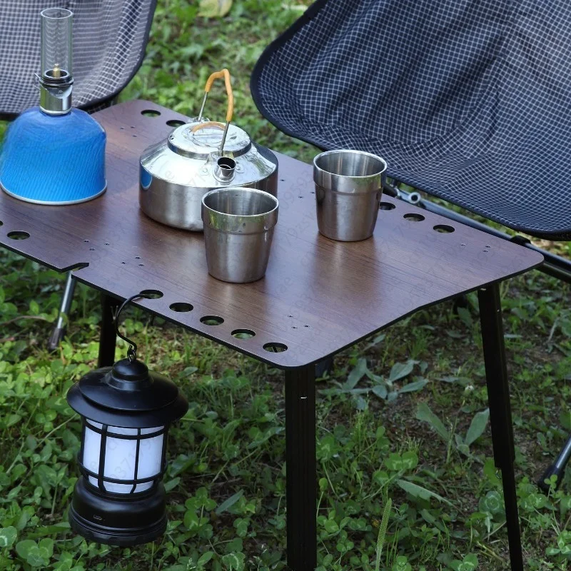 Lifting camping table picnic folding table aluminum alloy camping chair combination set