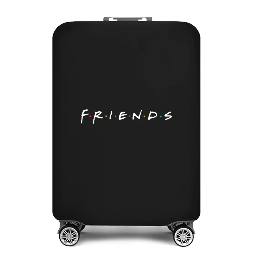 Travel Suitcase Protective Cover for 18\'-28\' Luggage Case Travel Accessories Elastic SUitcase Dust Cover Friends Pattern Printed