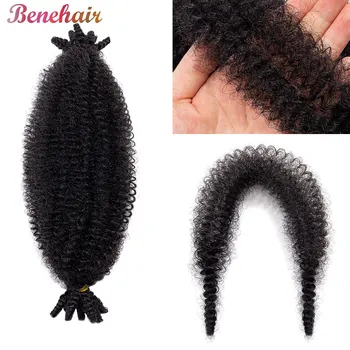 16 inç Twist büküm örgü saç sapıkça büküm saç Springy Afro büküm saç ön fluffed doğal bahar büküm saç sarma saç