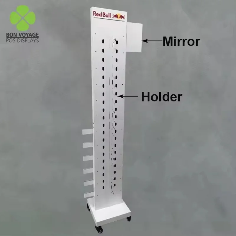 custom.Optical Floor Standing Rotating Eyewears Metal Locking Rod Goggles Display Holder Sunglasses Display Stand with Acrylic